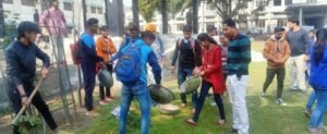 Cleanliness drive of the college play-ground by NCC cadets and sports person of college under Shramdaan scheme.