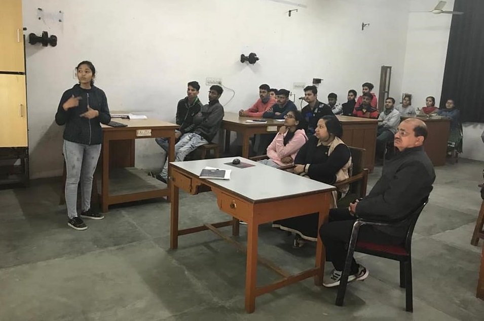 Power point presentation on “Principle and working of instruments” by Physics Department.