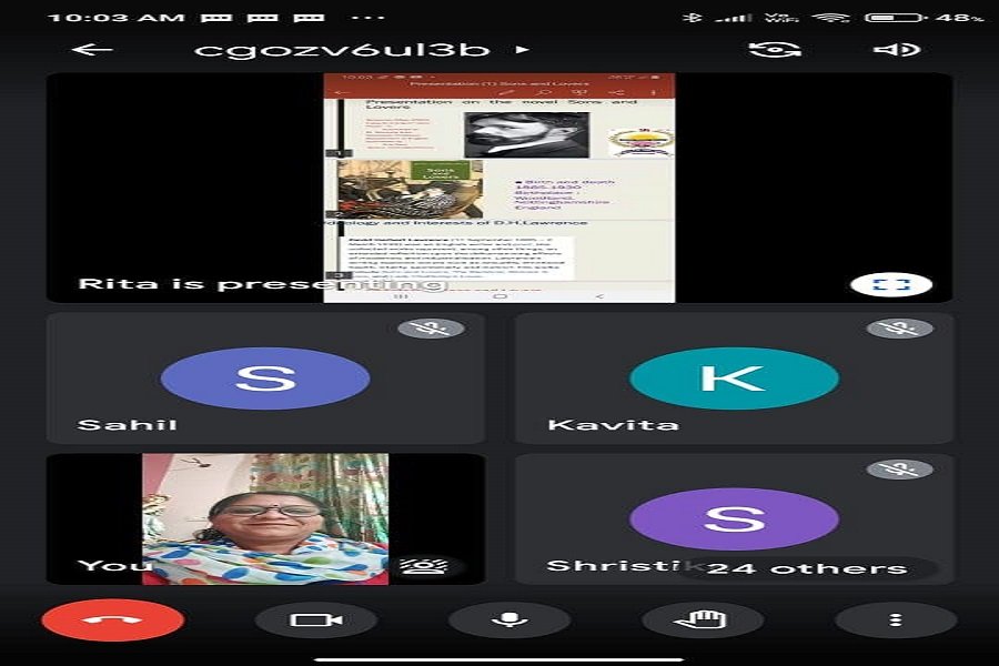 An online classroom seminar