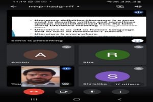 Online Classroom Presentation cum Seminar  on ‘Analysis of the History of Old English Anglo Saxon Literature From 7th Century Till to the Beginning of 14th Century'(just before Geoffrey Chaucer).