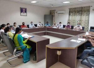 कॉलेज की आंतरिक गुणवत्ता प्रकोष्ठ (आई.क्यू.ए.सी.) एवं नैक प्रकोष्ठ की संयुक्त बैठक का आयोजन