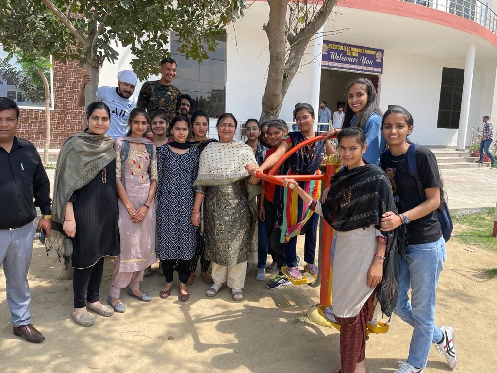 Students of MA English  visited sports complex of our college