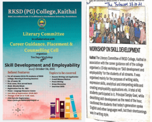 Ten days on Workshop on Skill Development and Employability