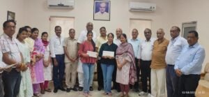 Three girl students of B.Com Honors of the evening session have brought glory to the college by securing 3rd position out of the first 10 positions.