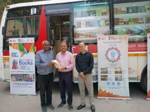 One-day book exhibition organized in front of the college’s library in association with National Book Trust