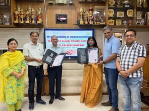 RKSD College Kaithal has entered into a MOU with Talent-Grow Global Pvt Limited, located in Zirakpur, Punjab.