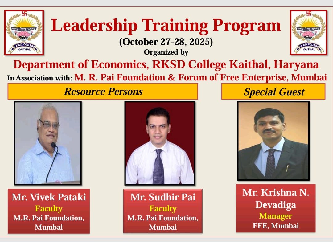 Leadership Training program organized by department of Economics